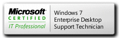 MCITP Windows 7 Enterprise Desktop Support Technician certification