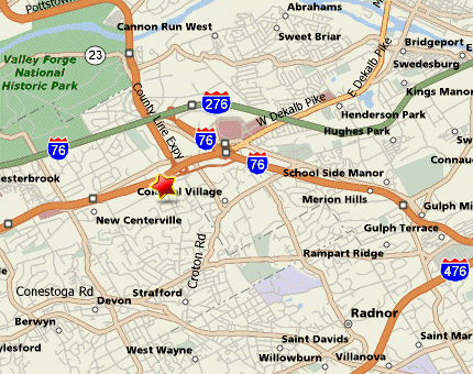 Wayne, PA area map