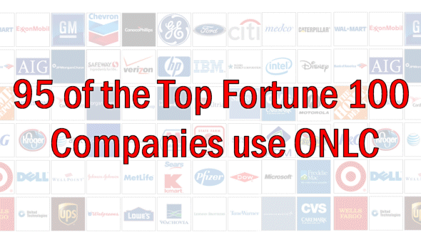 95 of  Fortune 100 companies use ONLC for their computer training needs