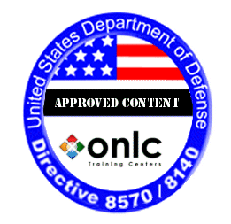 Hands-on, instructor-led DoD Directive 8570.1 classes available at ONLC Training Centers
