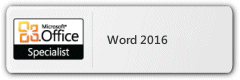 Microsoft Office Specialist MOS for Word 2016