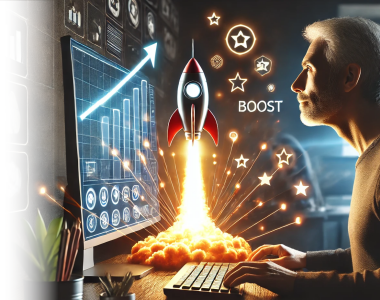 Man working on computer for ONLC's AI Maturity & Readiness Assessment