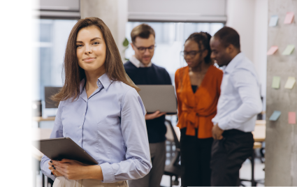 Photo of Group working ITIL project