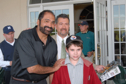 Franco Harris with young fan
